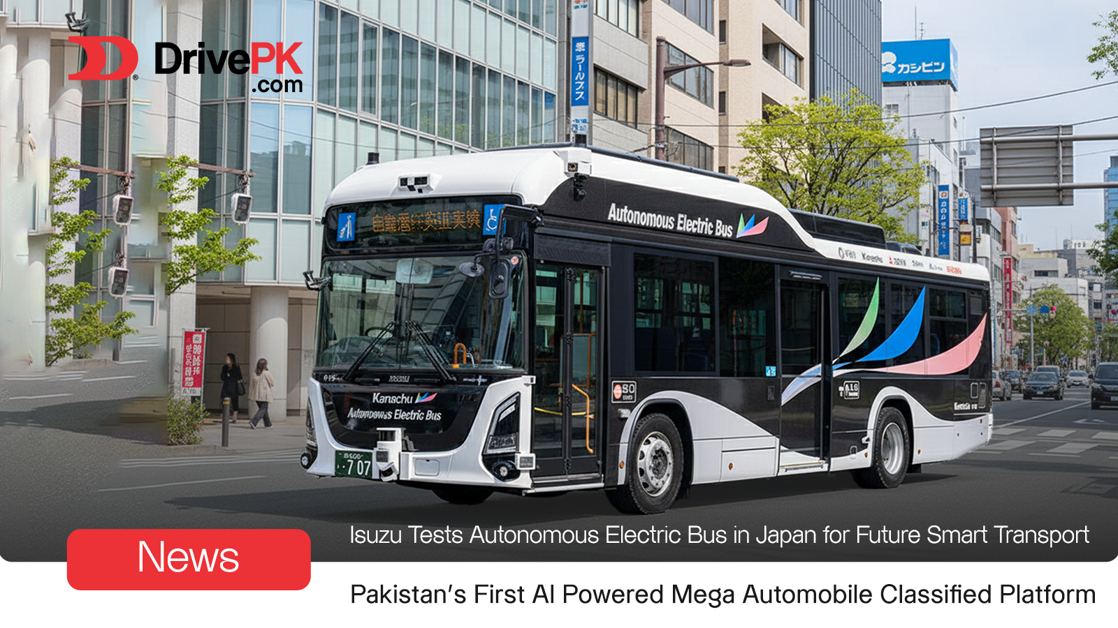 Japan Tests Self-Driving Isuzu ERGA EV Electric Bus