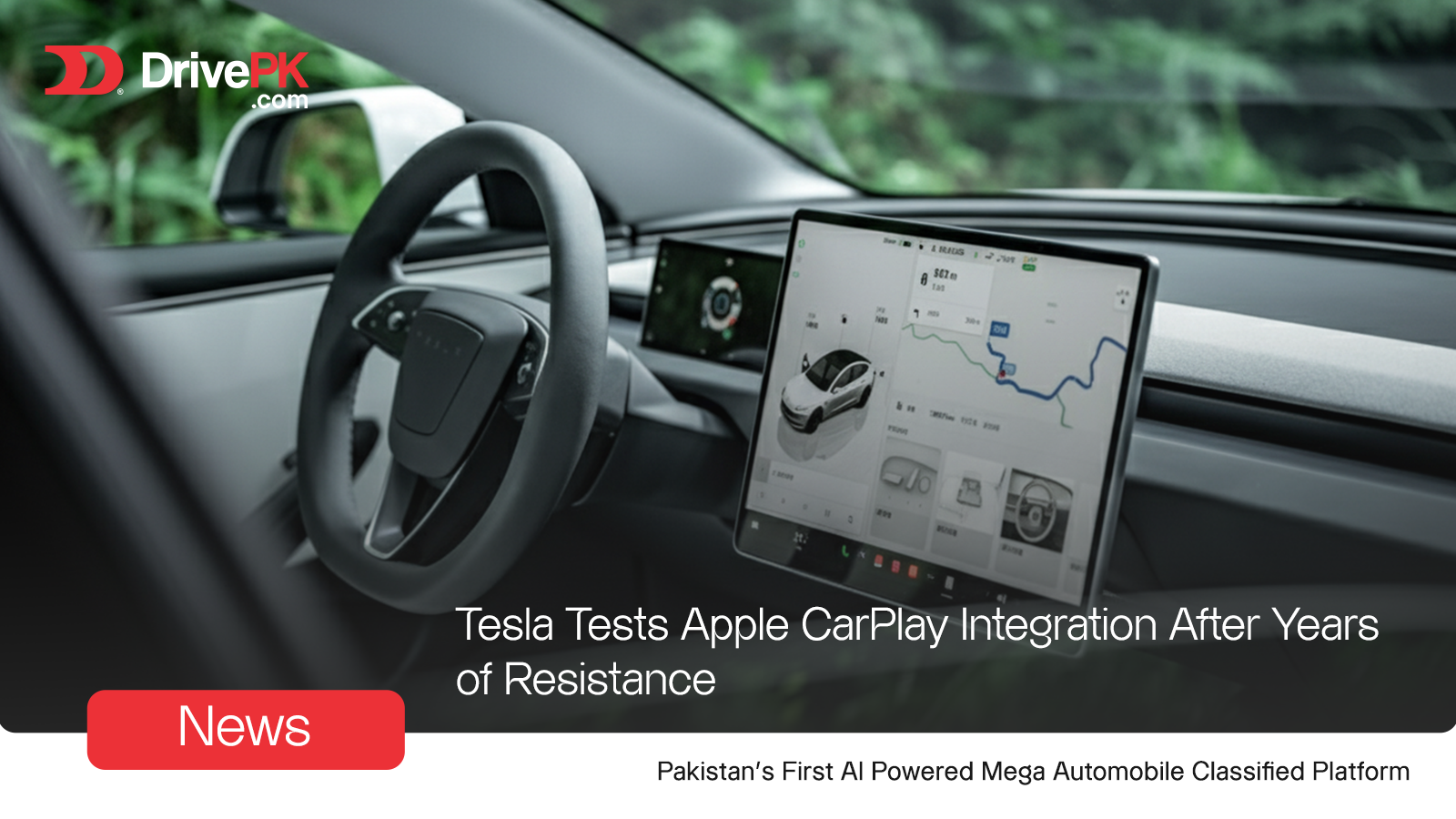 Tesla Finally Tests Apple CarPlay Integration Ahead of 2026 Launch