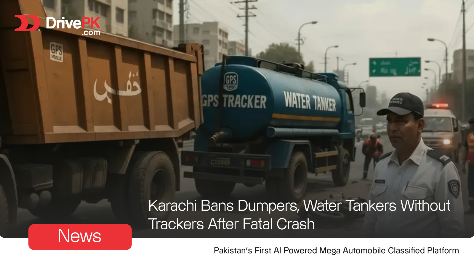 Karachi Traffic Police Ban Heavy Vehicles Without Tracking System 2025