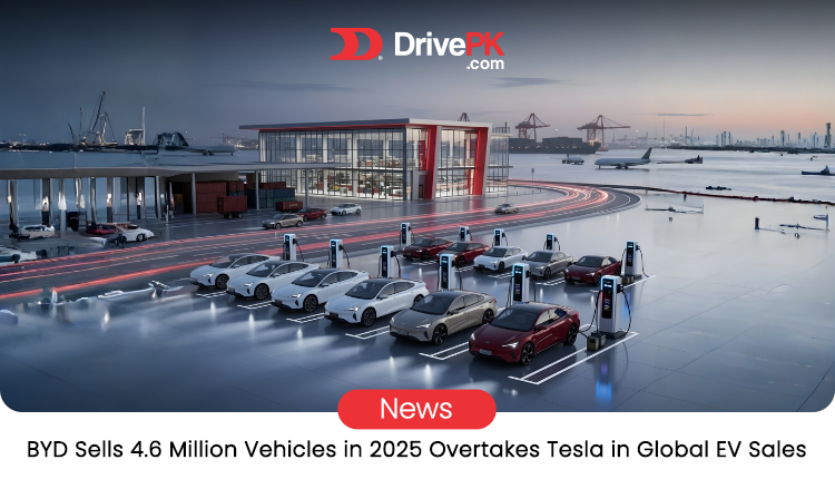 BYD Sells 4.6 Million EVs in 2025, Overtakes Tesla Globally