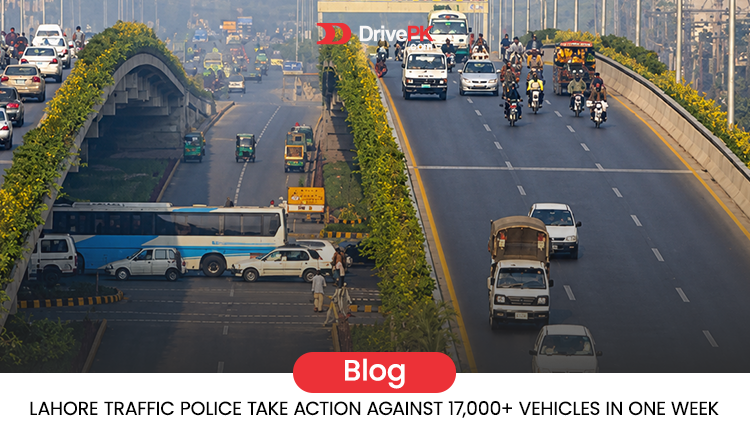 Lahore Traffic Police Crackdown: Action Against 17,348 Vehicles in One Week