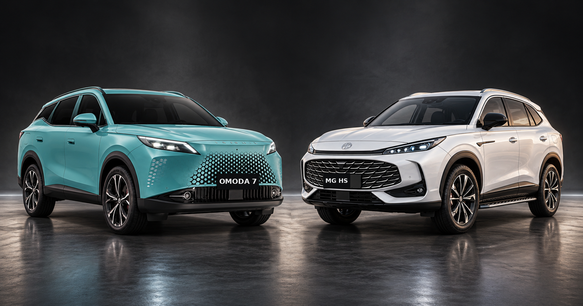 Omoda 7 PHEV vs MG HS Super Hybrid Comparison