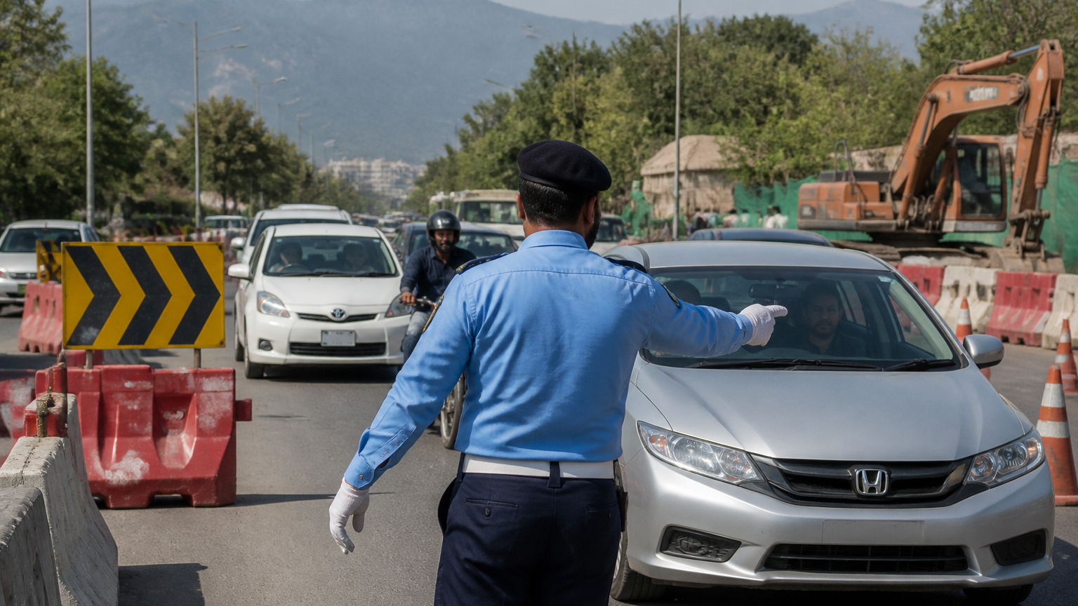 Islamabad Traffic Diversions at Kashmir Chowk