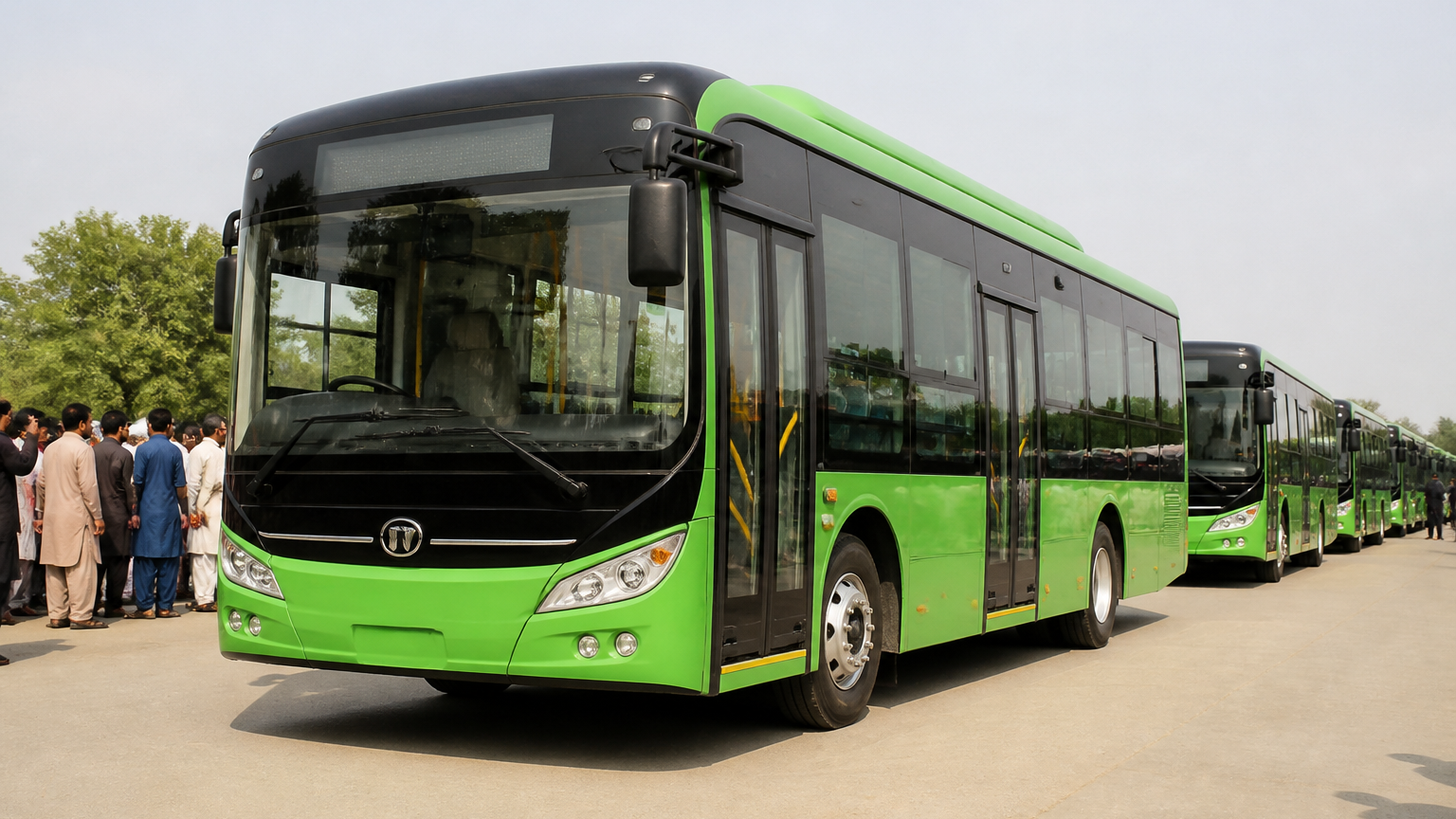 Multan Green Electric Bus Service Starts With 60 Buses