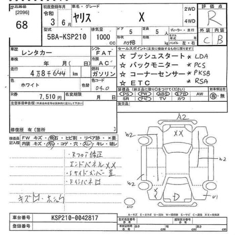 Toyota Yaris hatchback X White