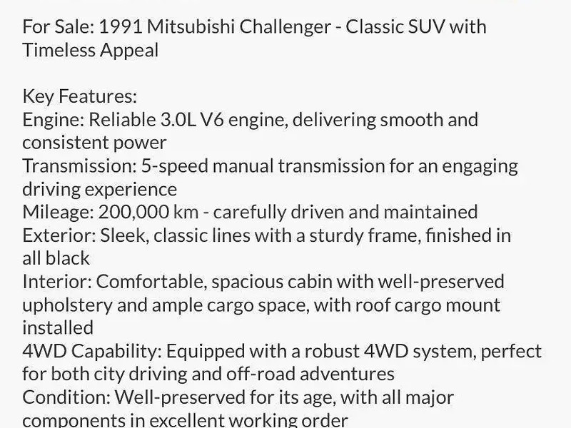 Mitsubishi Pajero 1991