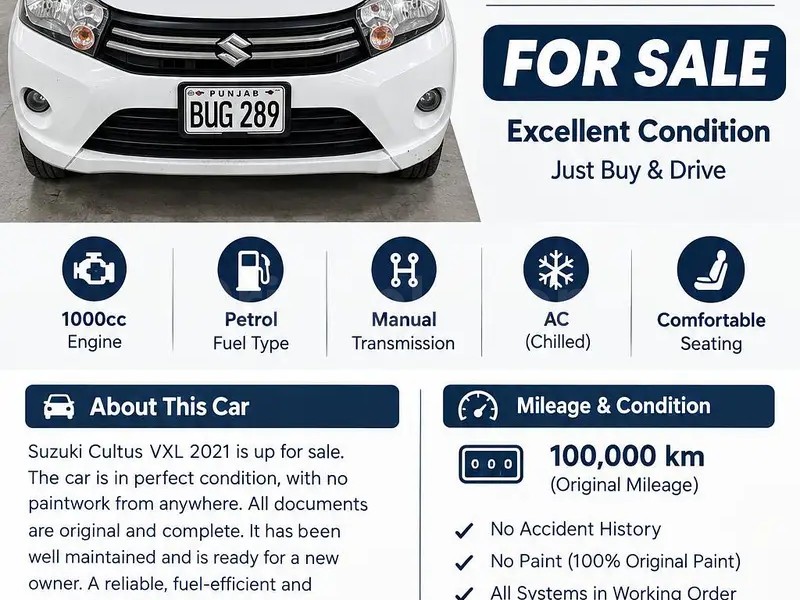 Suzuki Cultus VXL 2021
