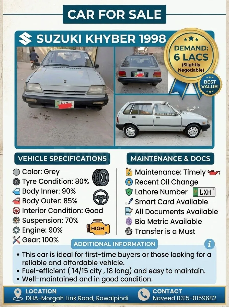 Suzuki Suzuki Khyber 1998 for sale